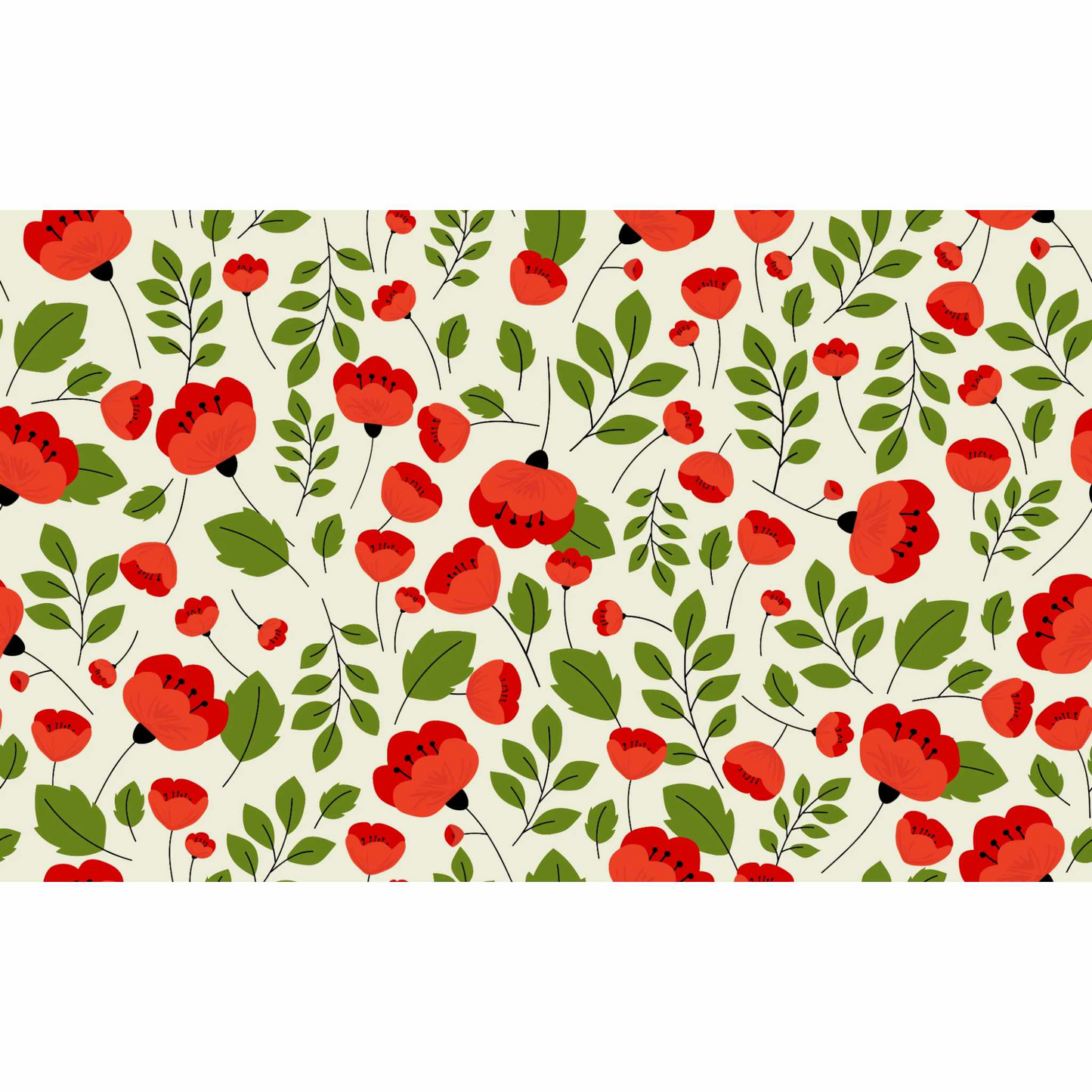 Poppy Fields Dog Collar