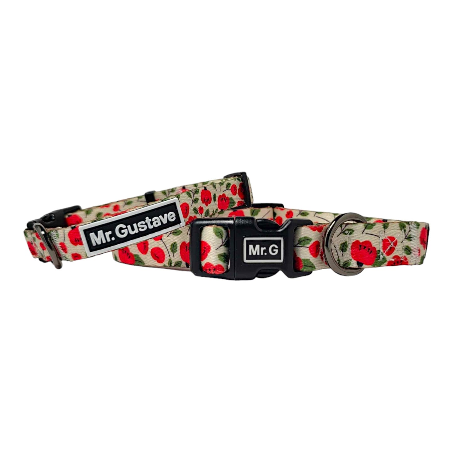 Poppy Fields Dog Collar