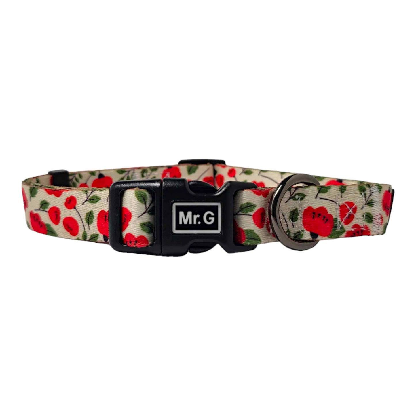 Poppy Fields Dog Collar and Leash Set