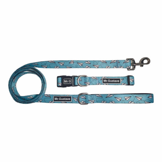 Airplane Mode Dog collar and leash set